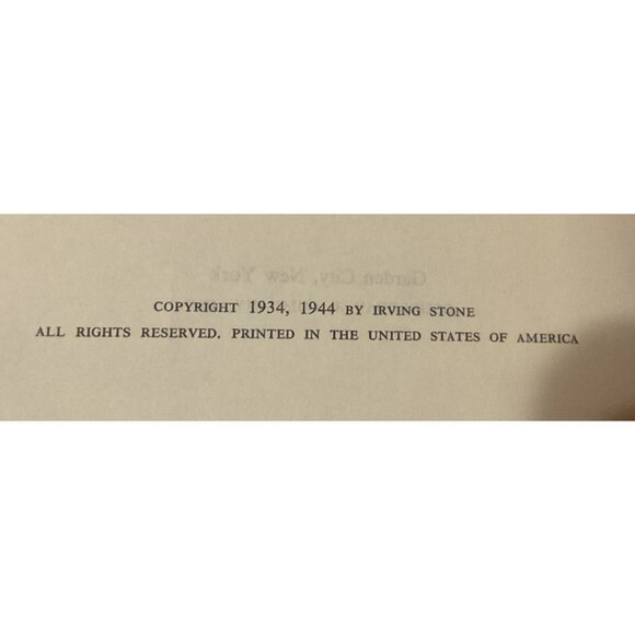 Two Faces Of Love By Irving Stone Hardcover book 1944 - Picture 3 of 8